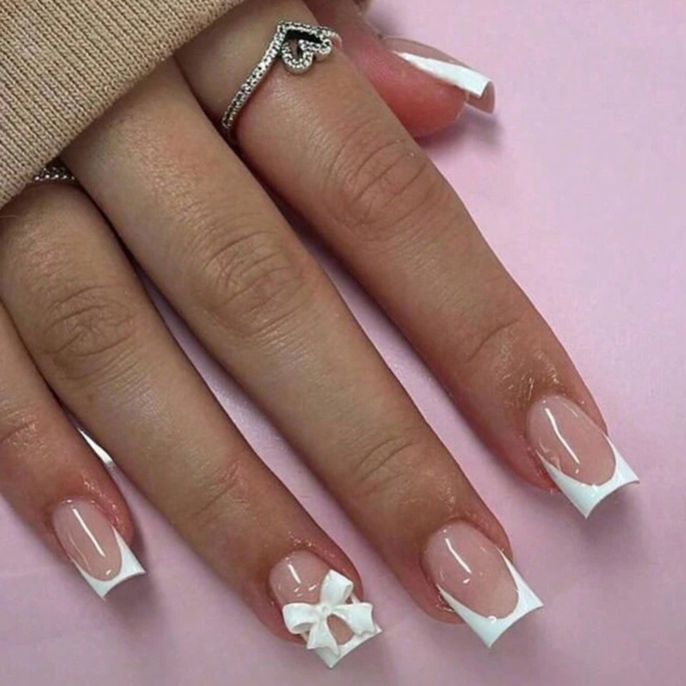 100Pack Nail Decor Mini Bows Pale Color
